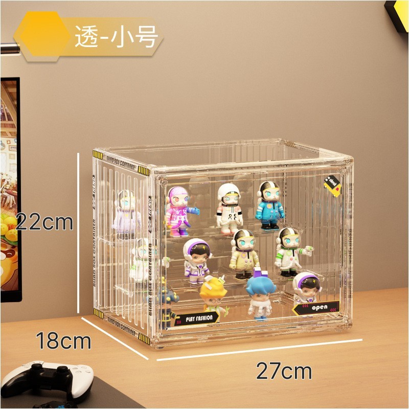 アクリルブラインド収納ケース防塵厚手透明高颜値展示棚泡マット手作り展示ケース|undefined