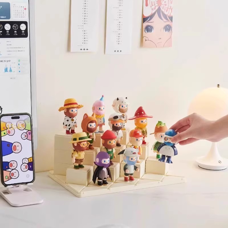 バブルマートスターマン収納ボックス DIY ビルディングブロック透明ブラインドボックス収納ディスプレイボックス手作り防塵収納ラック|undefined