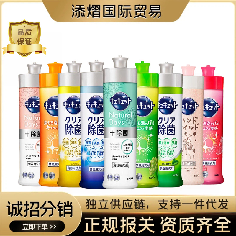 日本花王洗洁精家用小瓶水果蔬菜餐具不伤手除菌厨房浓缩洗碗液