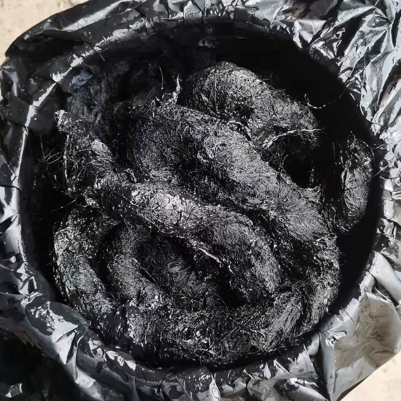 沥青麻絮油麻绳2cm沥青麻筋伸缩缝填缝用沥青麻丝3公分 沥青麻绳
