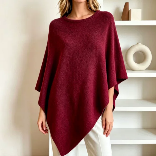 Cross-border foreign trade Amazon new imitation cashmere large shawl cape knitted outerwear stylish thick shawl cape