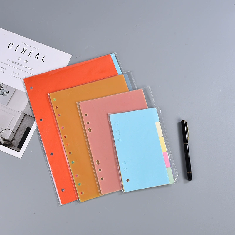 Factory wholesale creativity, simple color handbook separate page live page partitions A4A5 quotation board matte plastic sheet
