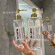 250ml plastic PET transparent body baby bottle 500ml large capacity shampoo press bottle shower gel square bottle