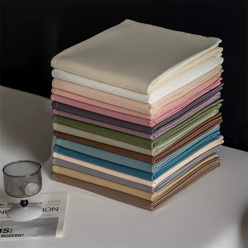 轻奢60支长绒棉纯棉床单a类母婴级床单单件纯棉纯色斜纹床单全棉
