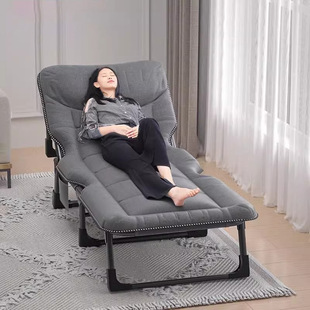 German Lunch Break Lounge Chair Portable Folding Bed Office Single Bed Home Nap Simple Multi-Functional Camp Bed