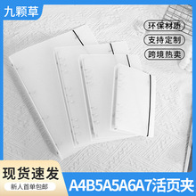 pp磨砂绑带活页夹A4透明文件夹B5A5资料打孔夹档案夹可拆卸活页本