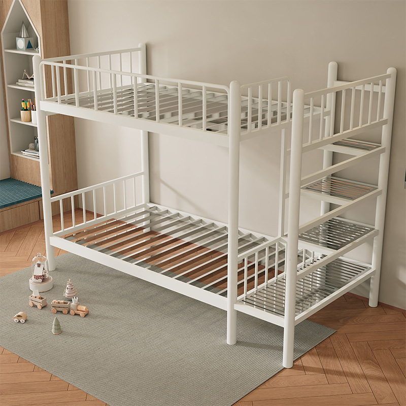 White stainless steel bed frame + 13 beams