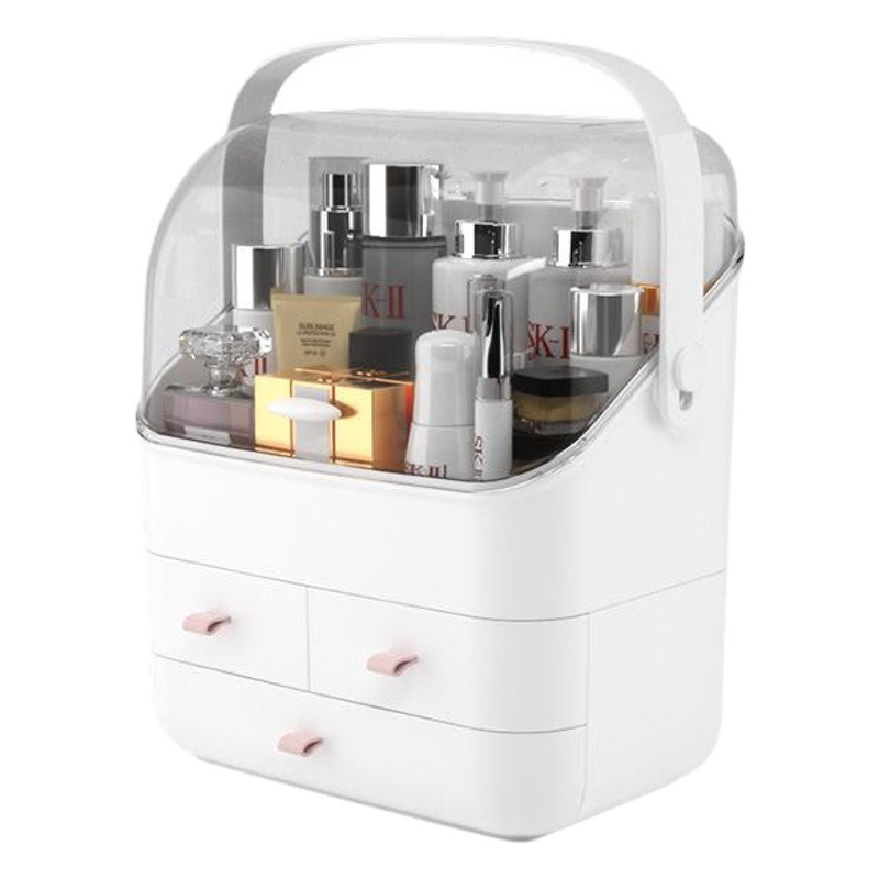 Internet celebridad multi-funcional transparente maquillaje vestidor caja cajón portátil separado caja de almacenamiento hogar productos de cuidado de la piel caja de almacenamiento