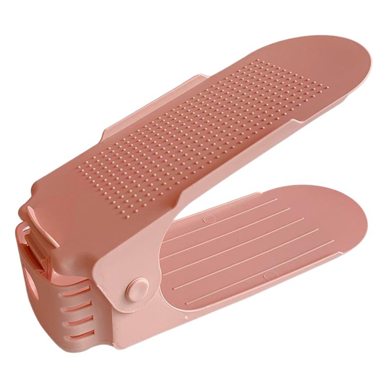 Zapatero moderno simple estante de almacenamiento de zapatos de doble capa integrado ajustable hogar dormitorio sala de estar soporte de zapatos de plástico