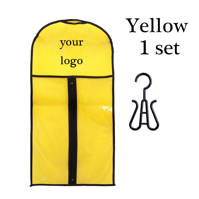 Bolsa de polvo de logotipo personalizada gancho amarillo + negro