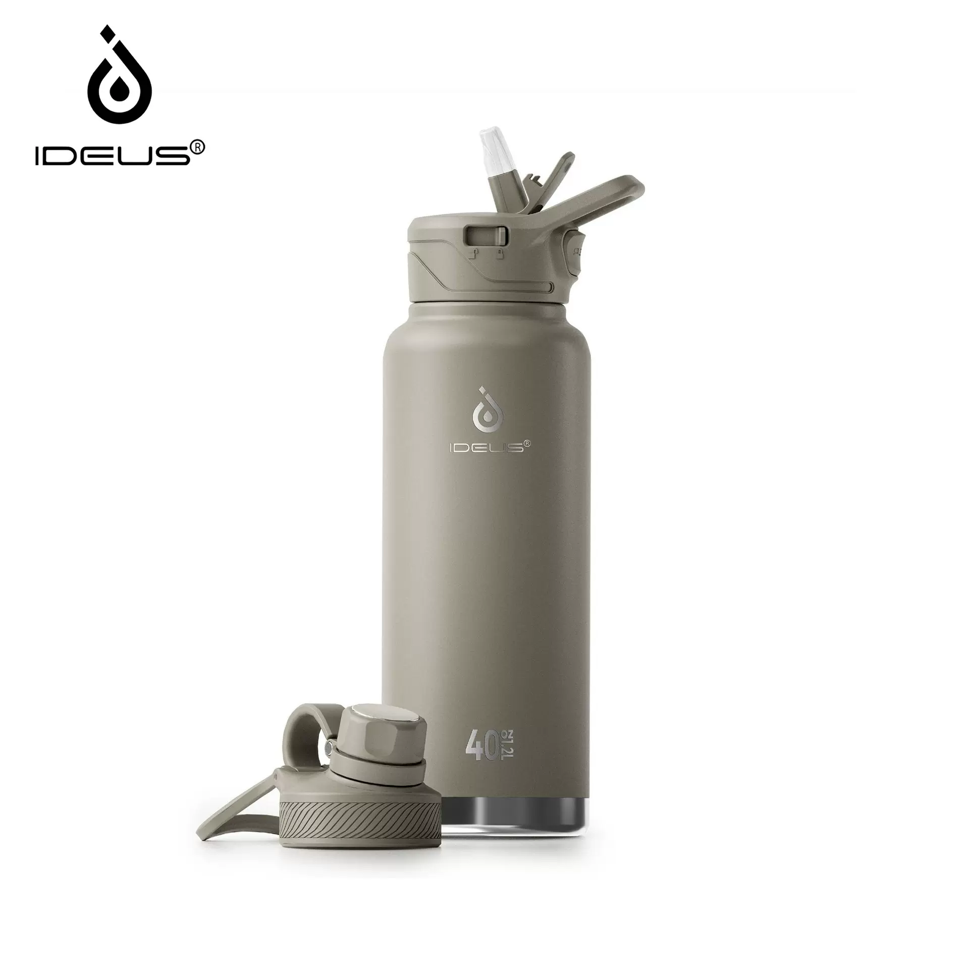 IDEUS 40oz大容量不锈钢太空壶便携双层保温杯真空户外运动水壶