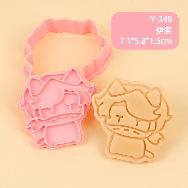 Juego de Moldes para Galletas 3D Personajes de Anime de Plástico para Repostería image 83