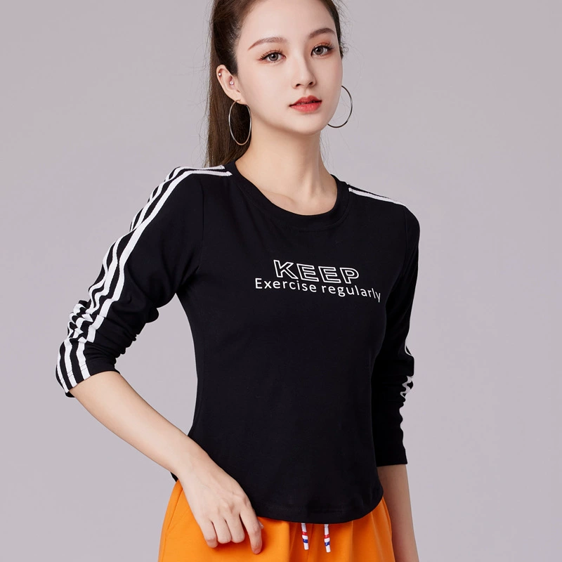 Ye Rou весна и лето новый квадратный танцевальный костюм спортивный костюм призрачный танец хлопок повседневная одежда с принтом алфавита одежда для взрослых женщин