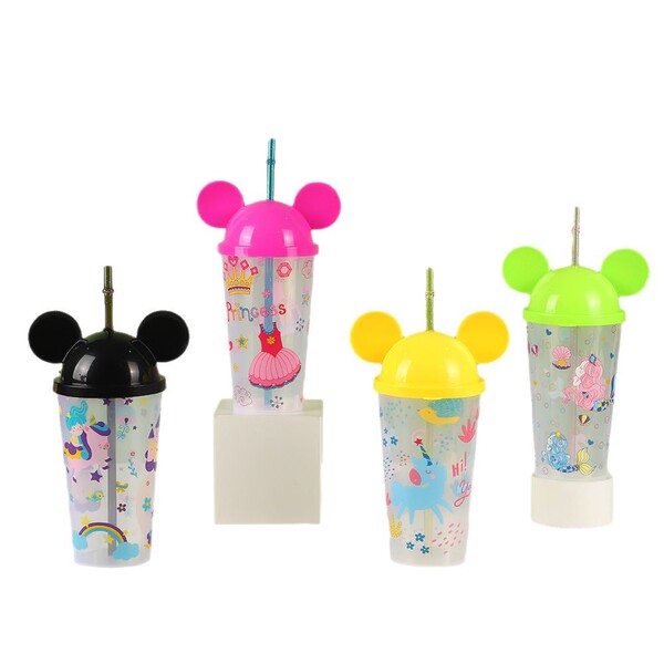 cartoon transparent plastic children's glass