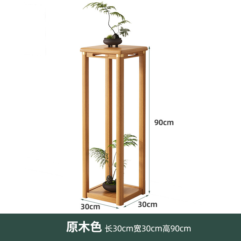 花棚物置棚純実木床置き式置物アクセサリー中国式花台台座客間ベランダ室内植物棚|undefined