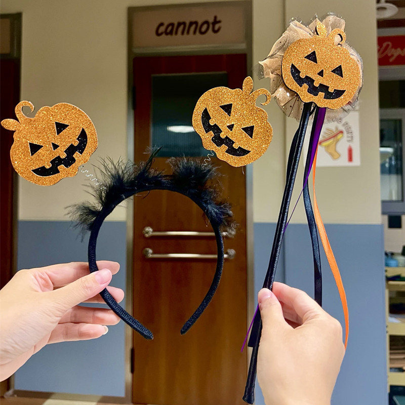2025 クロスボーダー新ホット販売ハロウィンヘッドバンドヘアアクセサリー鬼祭りパーティーパーティー装飾ホリデー小道具頭飾り|undefined