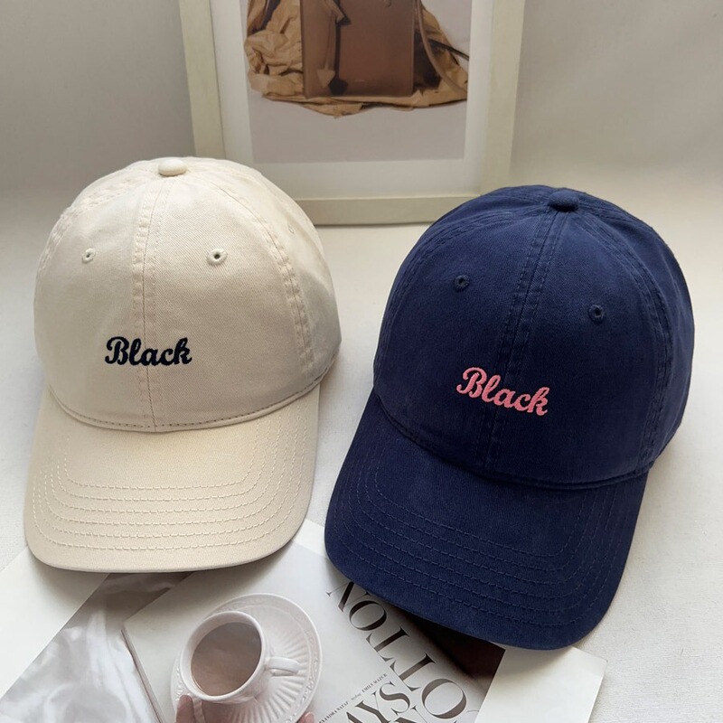 Face-revealing Little Spring and Autumn New Style Cap Women's Three-dimensional Embroidered Letter Soft Top All-match Student Casual Baseball Cap Trendy Men