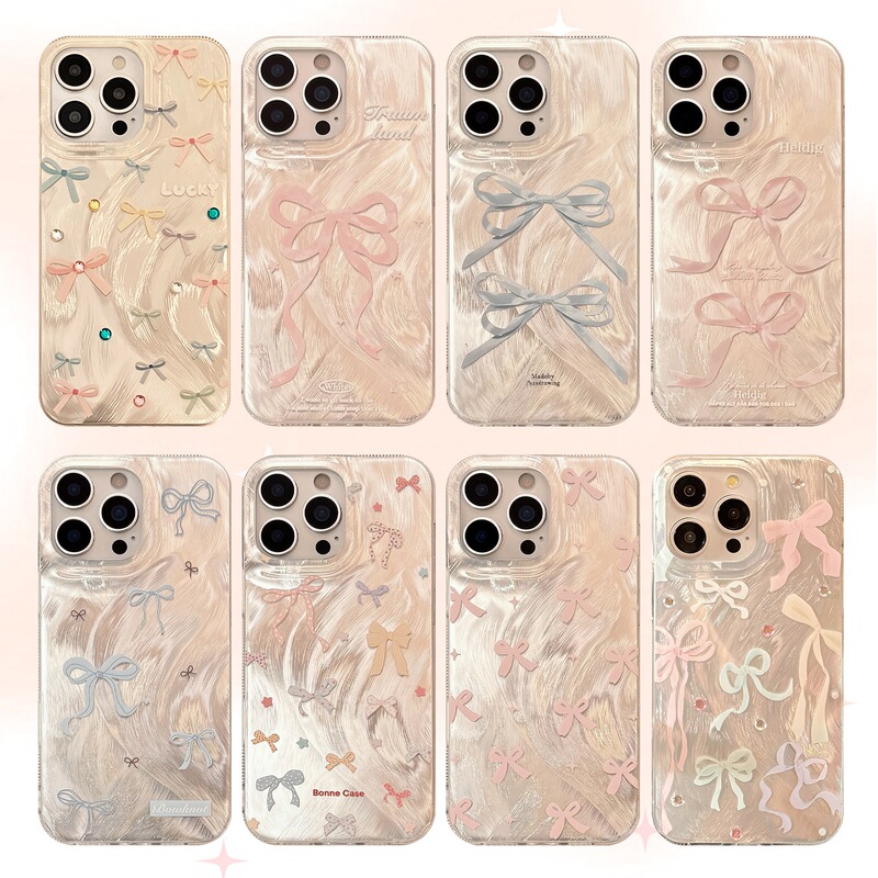 多巴胺彩色蝴蝶结16promax苹果15适用iphone16手机壳14/13羽纱imd|undefined