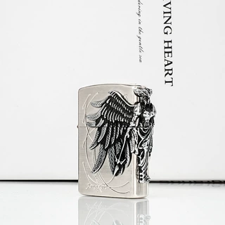 Z8516A亚马逊女战士.白钢 高档贴片精品煤油打火机