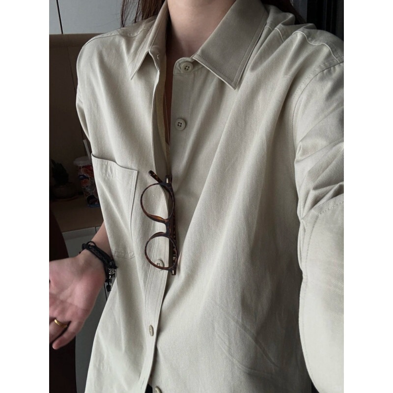 190g high-quality Japanese-style work shirt for men, pure cotton long-sleeve casual shirt, perfect for layering under an American retro jacket 190g high-quality Japanese-style work shirt for men, pure cotton long-sleeve casual shirt, perfect for layering under an American retro jacket