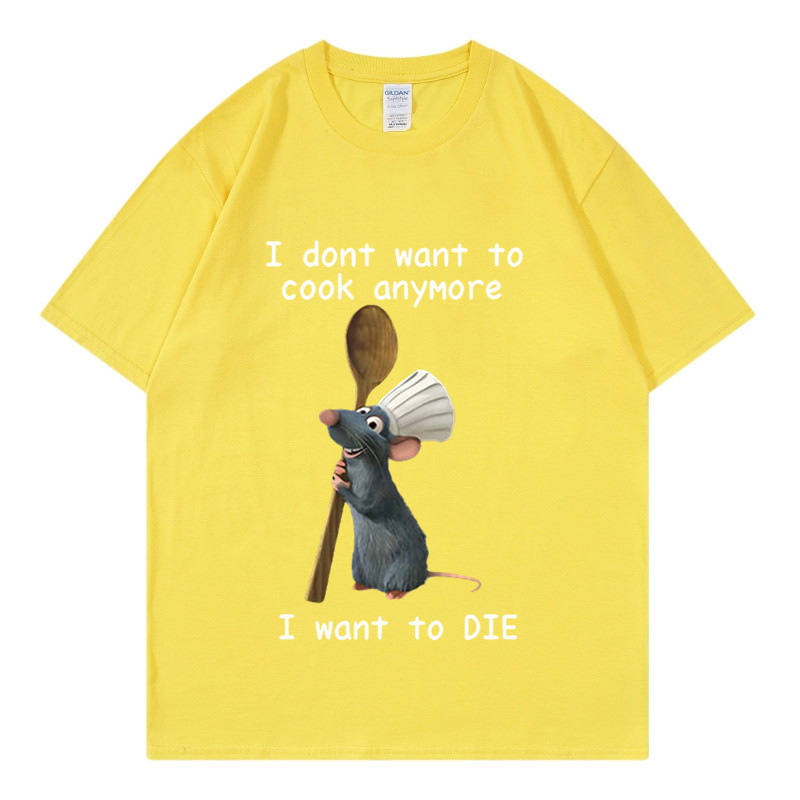 Funny printed round neck short sleeved T-shirt for men's summer fashion label loose fitting couple casual half sleeved tee_voghion.com