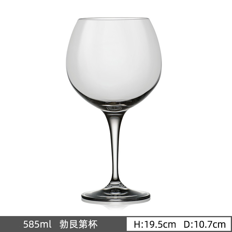Taza de cristal de importación checa, taza de vino de alta calidad, taza de vino de alta calidad, taza de vino de borgoña al por mayor