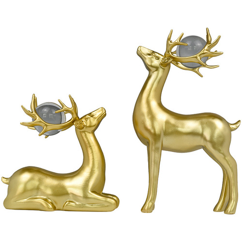 Creative Nordic Lucky Deer Wine Cabinet Decoration Living Room Modern Light Luxury Style Wedding Gift Entrance TV Cabinet