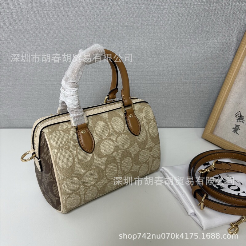 纯原高版本C家新款女包迷你波士顿枕头包老花头层牛皮手提斜挎包|undefined