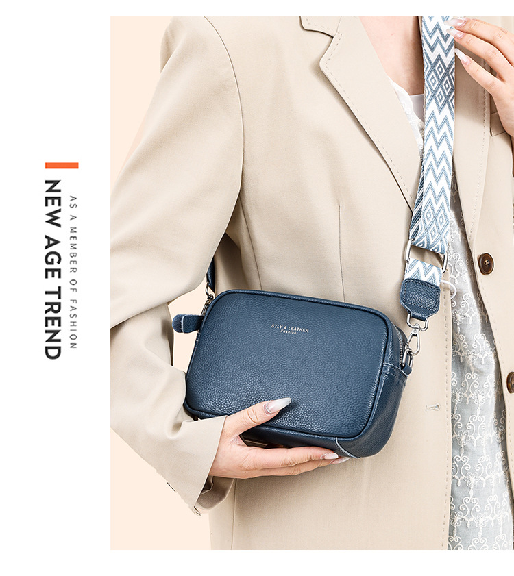 Women's Genuine Leather Crossbody Bag With Wide Strap_voghion.com