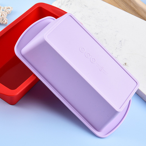 DIY silicone cake mold, double-ear rectangular silicone toast mold, baking tool toast box bread mold