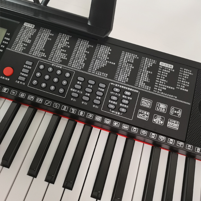 Xinyun988 tecla de piano electrónico iluminado recargable versión multifuncional enseñanza profesional para adultos maestros de preescolar niños principiantes