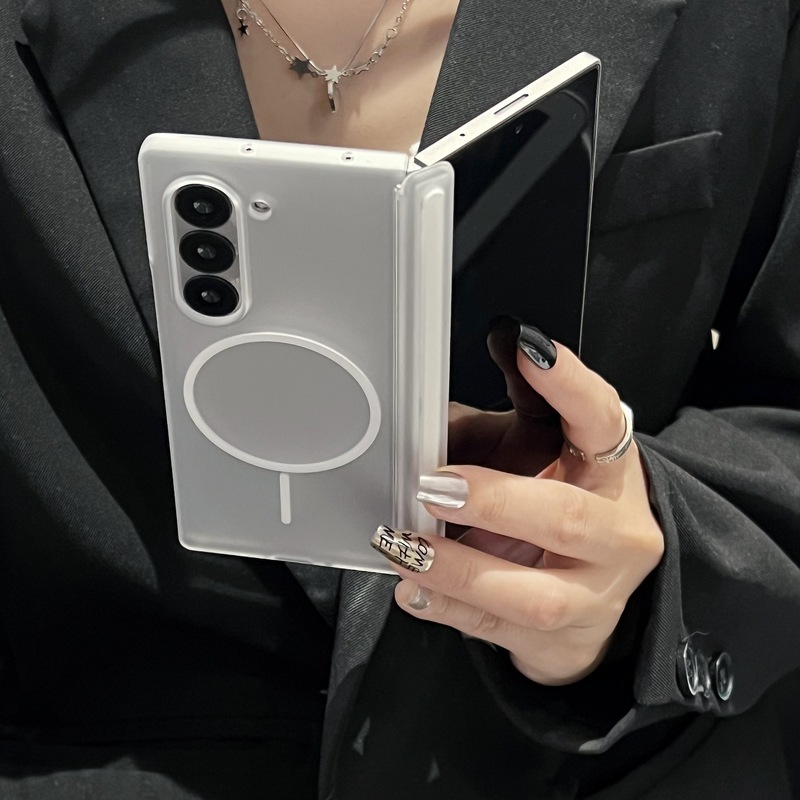 适用三星GalaxyZFold7折叠手机壳磨砂肤感ZFlip7中轴磁吸W25保护|undefined