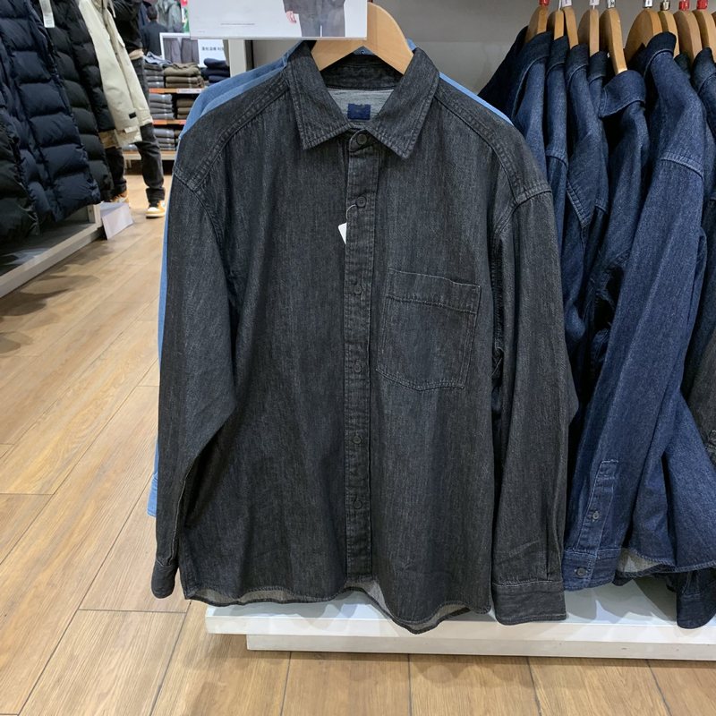 日单出品2025春新款情侣装休闲牛仔宽松衬衫长袖衬衣K476445|undefined