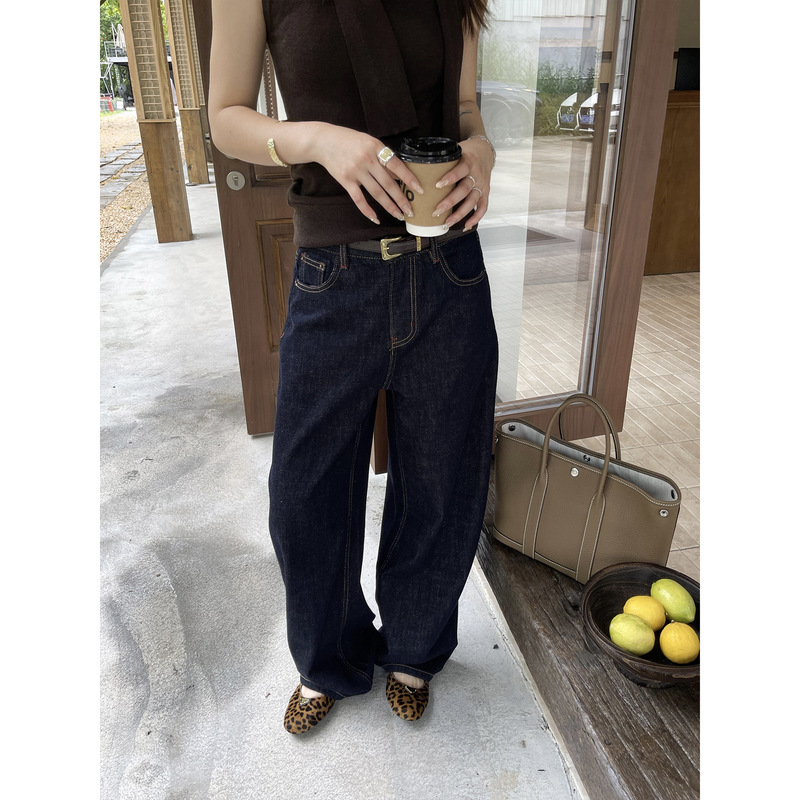 ICCIICC Autumn New Washed Blue Wide-Leg Jeans for Women, High-End Contrast Color Banana Pants 11052 ICCIICC Autumn New Washed Blue Wide-Leg Jeans for Women, High-End Contrast Color Banana Pants 11052