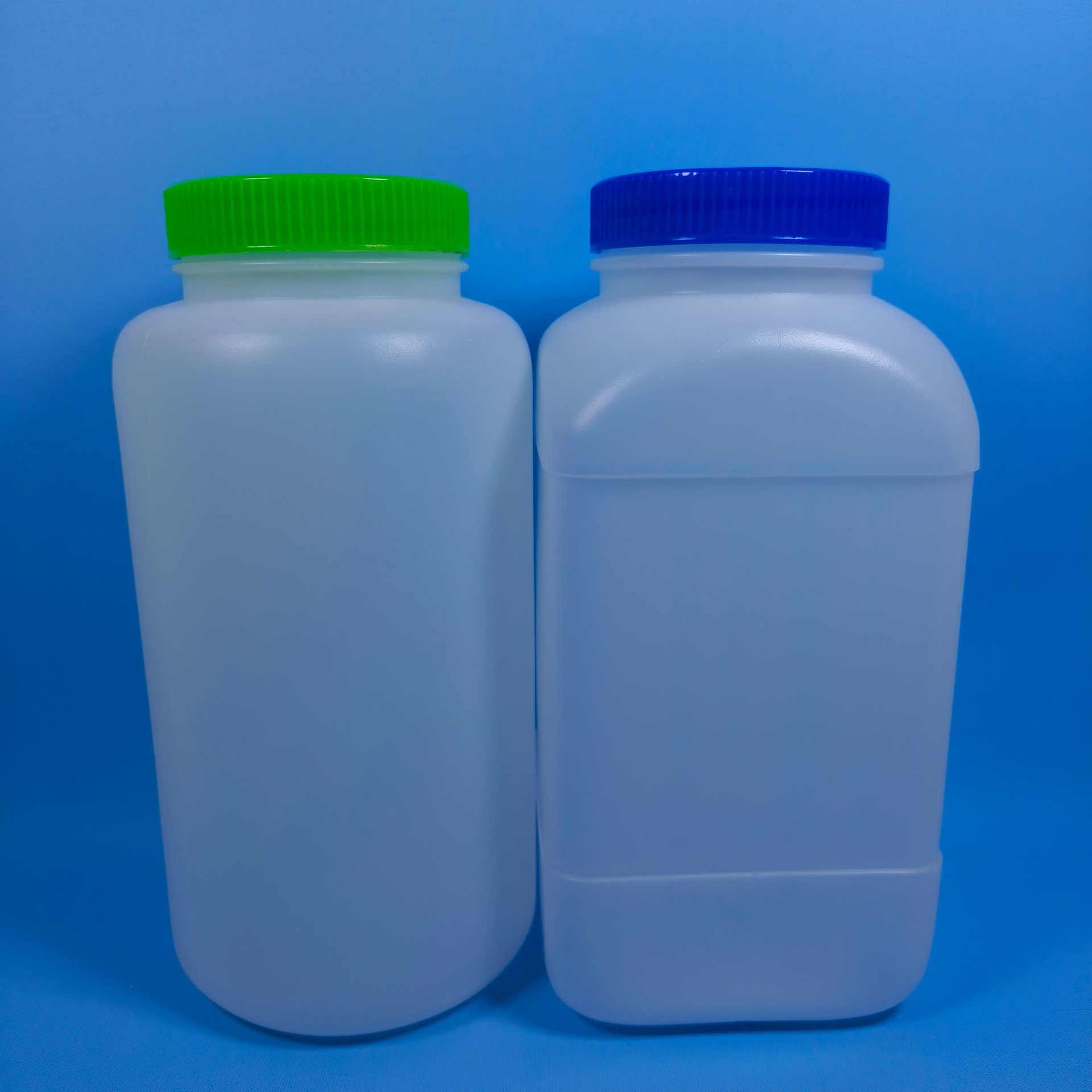 Ronda 1000ml botella cuadrada de plástico botella de Boca Grande 1000g botella de muestra botella de reactivo botella de medicina botella química sub-botella