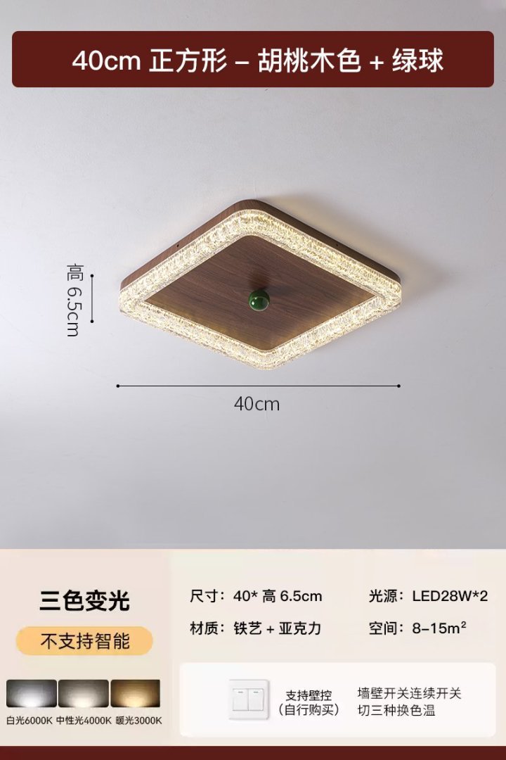 Lámpara de techo de dormitorio de estilo crema medieval francés