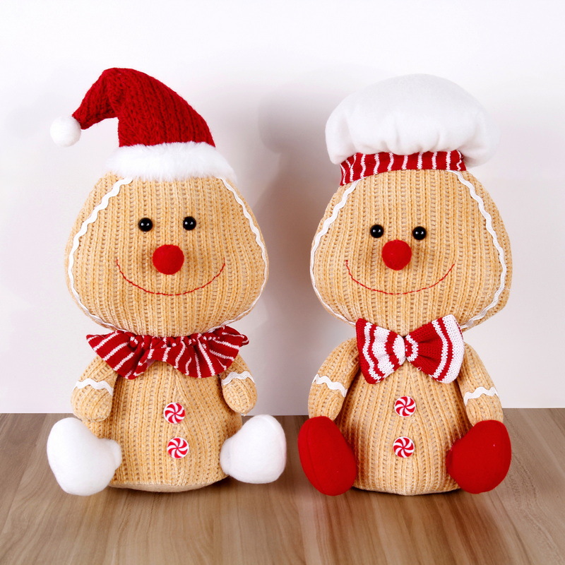 Navidad hombre de pan de jengibre muñeca muñeca juguete festivo dibujos animados muñeca decoración árbol de Navidad accesorios accesorios