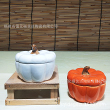 陶瓷蜡烛杯工艺品摆件南瓜碗蜡烛空杯香熏烛台大豆蜡容器田园风