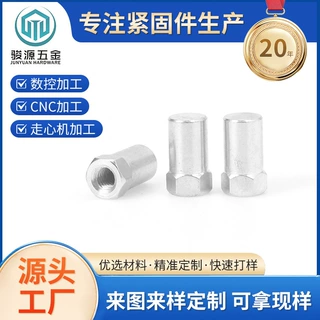 供应铁六角螺母内丝空心通孔螺母六角台阶螺母紧固件螺纹不锈钢