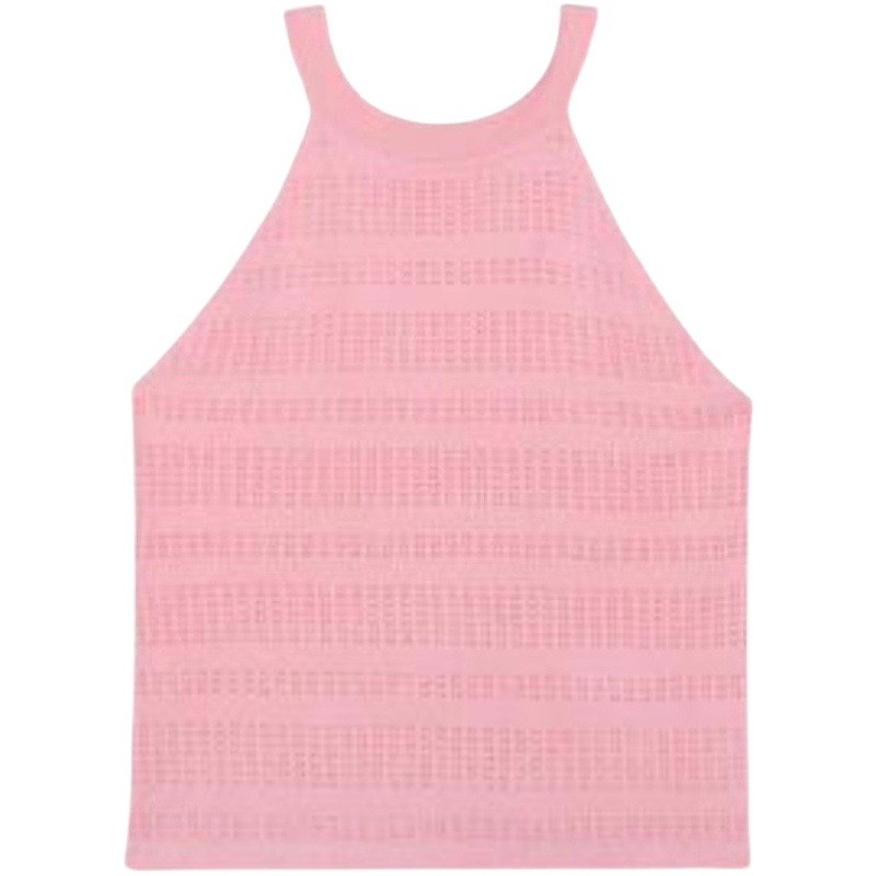 Ropa para niños 2023 nueva primavera y verano camisola para niñas de verano color sólido cuello redondo chaleco delgado ropa exterior moda