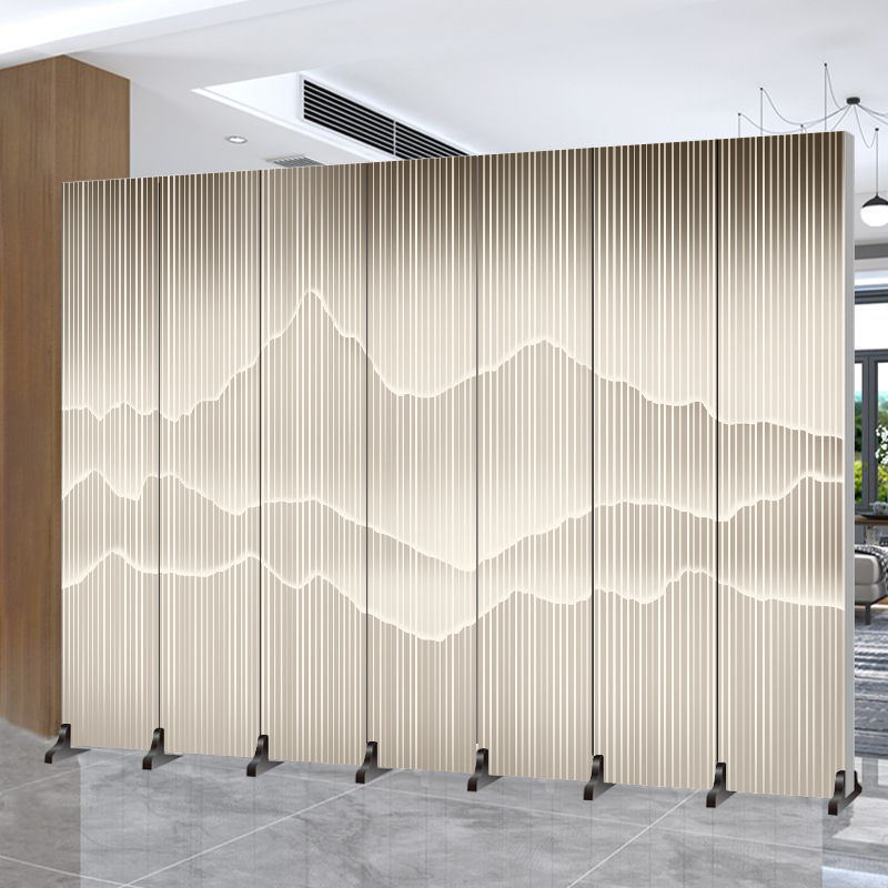 Chinese-Style Screen Partition for Living Room Entrance Facing the Door, Entrance Hall, Hotel Private Room, Office, Home Mobile Partition Screen