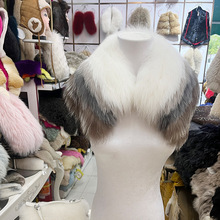 海宁新款多色进口高端狐狸毛领子皮衣羽绒服派克服棉衣毛领批发