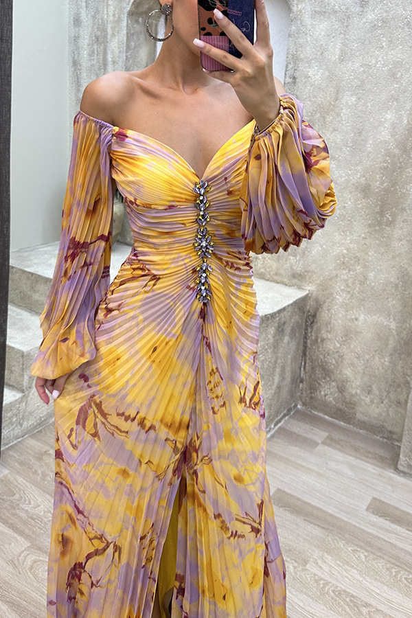 Pleated Long Sleeve Loose Comfortable Casual Women Dress Fashion Casual Daily Wear Dress For Women Spring Autumn Basic Dress_ecoleips.com