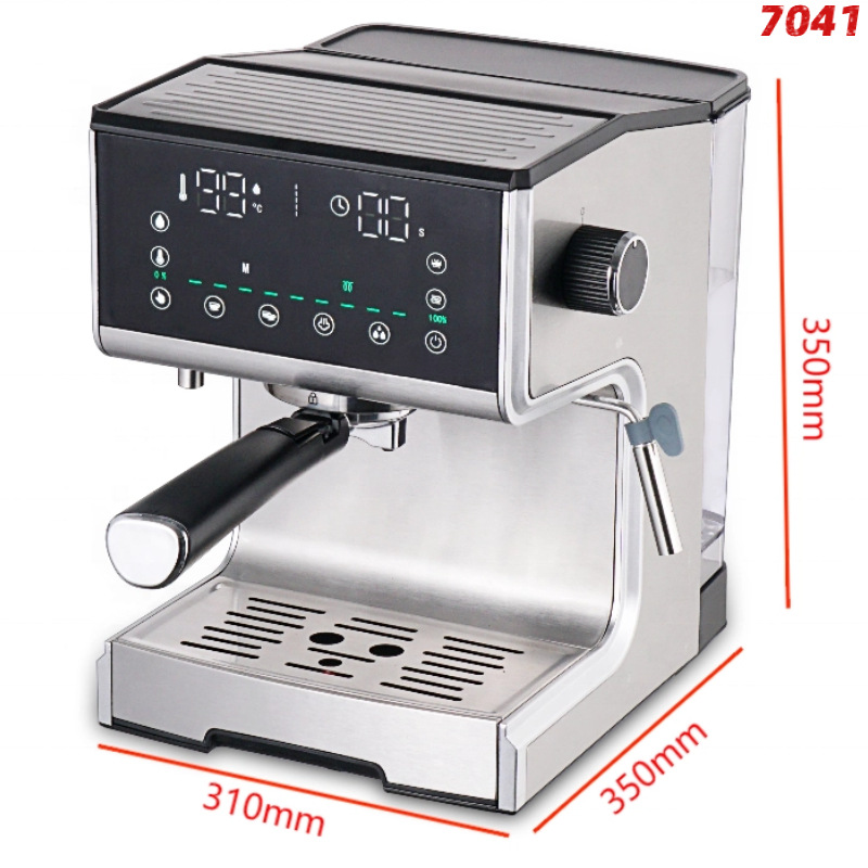 1350W 15bar 1.6L transfronterizo casero sistema automático de burbujas de leche cafetera italiana cafetera