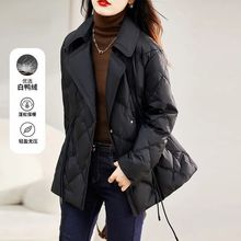 年新款轻薄羽绒服女白鸭绒小个子冬季外套修身显上衣潮