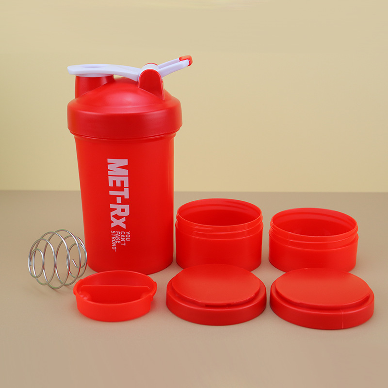 Gran cantidad de polvo de proteína en stock de plástico que aumenta el músculo batido taza gimnasio reemplazo de comida taza deportes taza escala clara