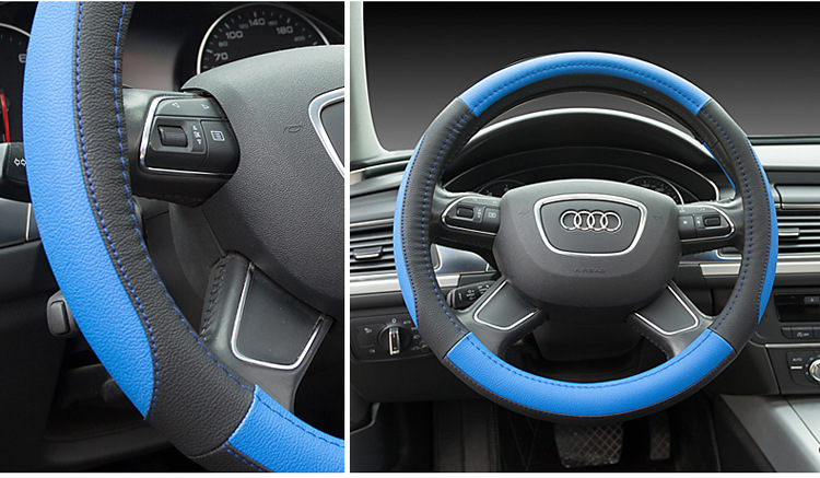 Summer Export Steering Wheel Cover Car Handle Cover Leather Steering Wheel Cover Car Interior Supplies Four-Season Sports Style