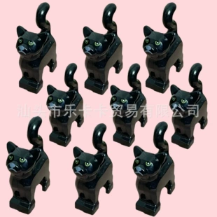 10 фигурок чёрных кошек конструктор MOC животные