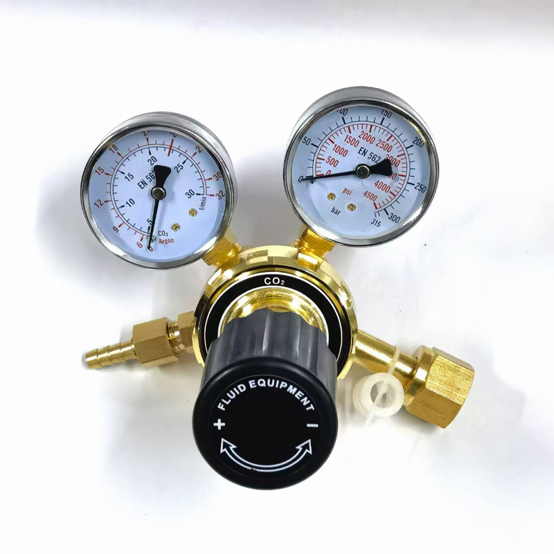 全铜大体二氧化碳减压器不加热表 二氧化碳表乙炔减压阀 乙炔表