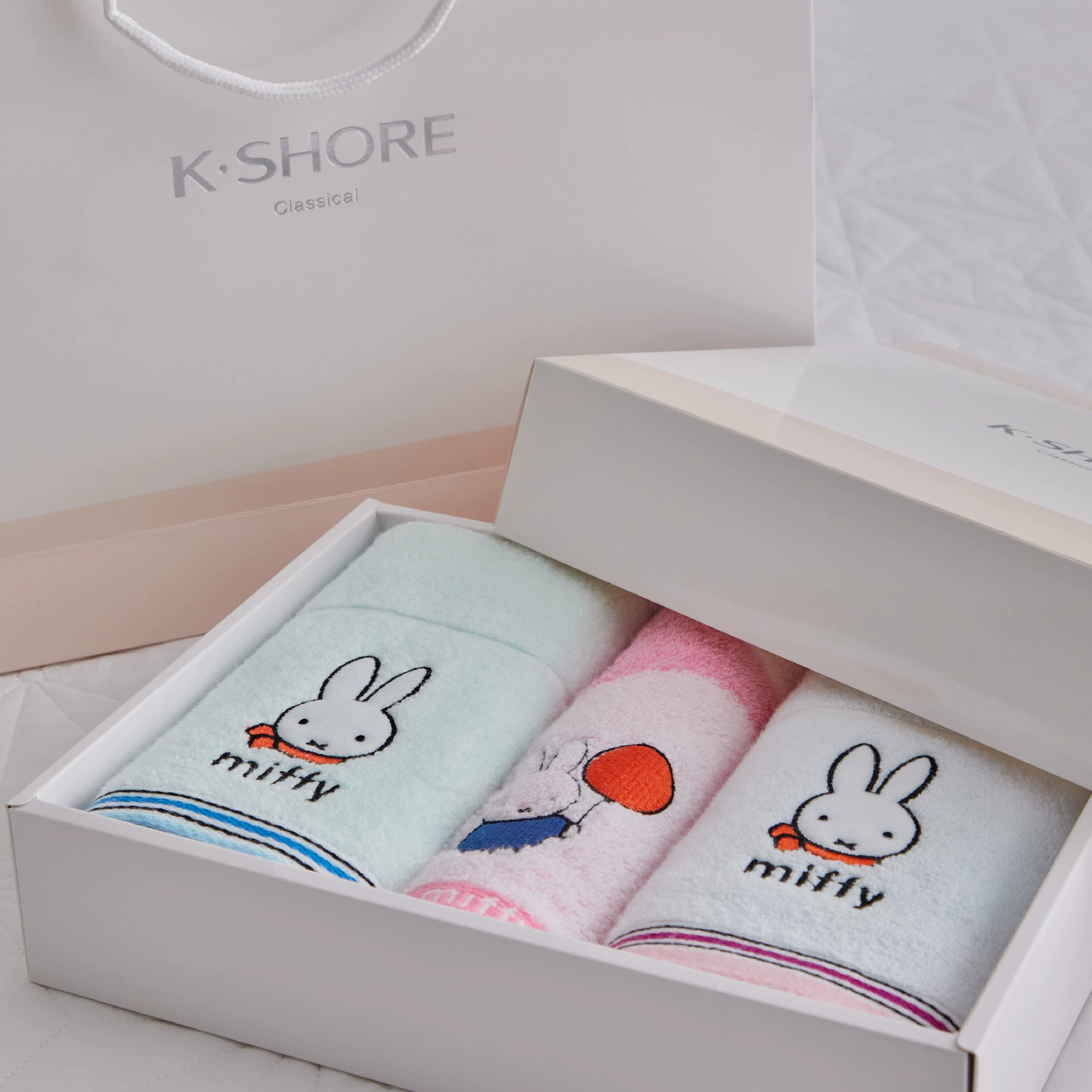 Towel, gift box, set, cotton scarf, 3 piece set